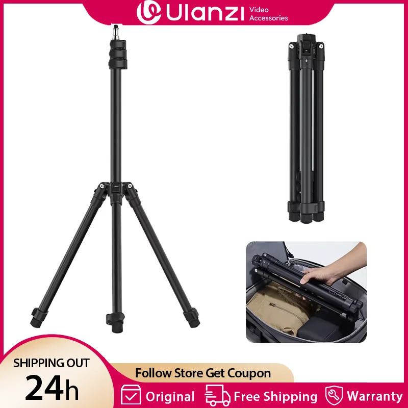 

Ulanzi TT43 1.9M Aluminum Alloy Light Stand Reversible Leg Light Stand Tripod for LED Light Projector Flash Softbox Max Load 6KG