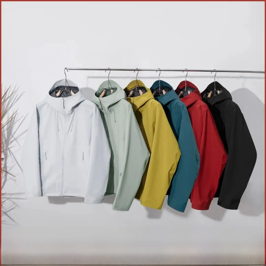 

Youth Outdoor Hard ell Jaet ex Waterproof Full Glue Zipper Closure Long Sve Hooded Spring Autumn Stand Fit Jaet