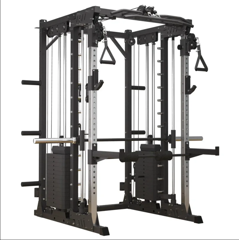 FDFIT Multi-functional Smith Machine All-in-one Home Gym Equipment Commercial Squat Power Rack Functional Trainer Station