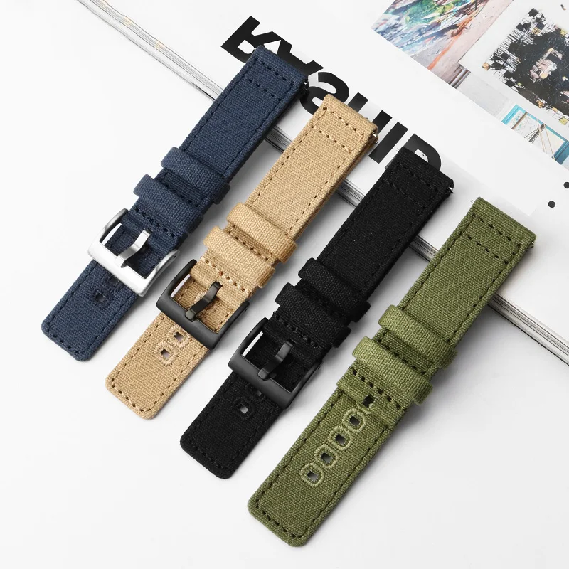 

Быстросъемный нейлоновый холщовый ремешок для часов Hamilton Khaki Field H70605731 H68201993 H70605993 Citizen Tissot водонепроницаемый ремешок для часов