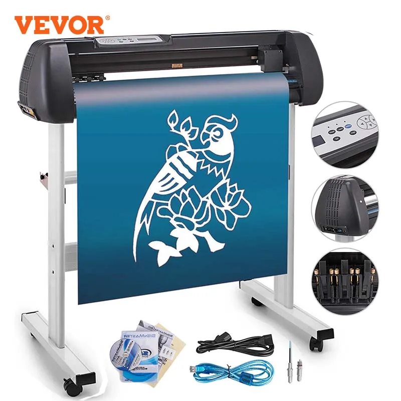 VEVOR 720mm Patten Plotter Vinyl Cutter Sticker Printer Cutting Machine Signmaste For DIY  Advertisement Label Sticker Making