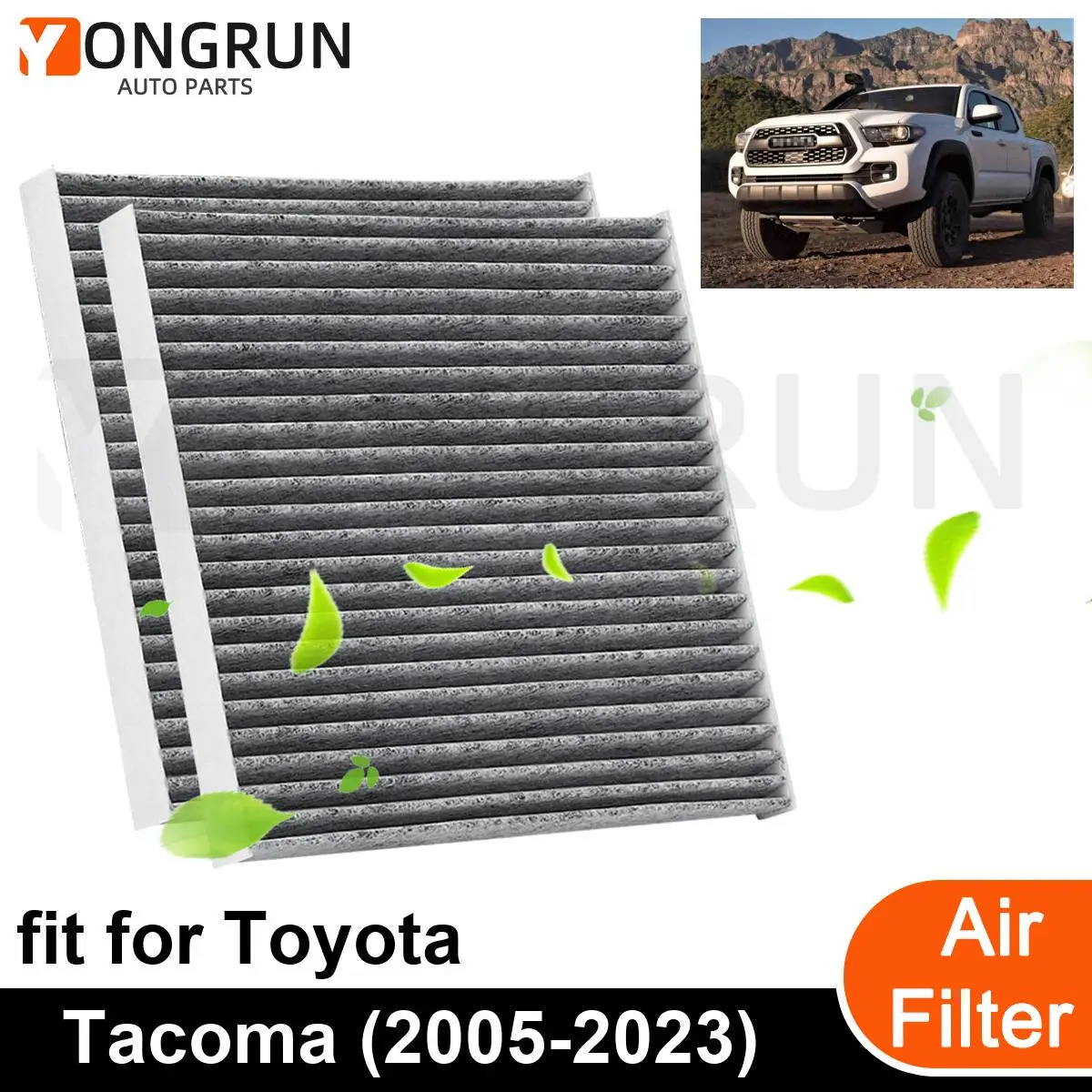 

2Pcs New Car Engine Air Filter Cleaner for 2005-2023 Toyota Tacoma Car Accessories OEM CF10374 87139-YZZ09 88508-01010