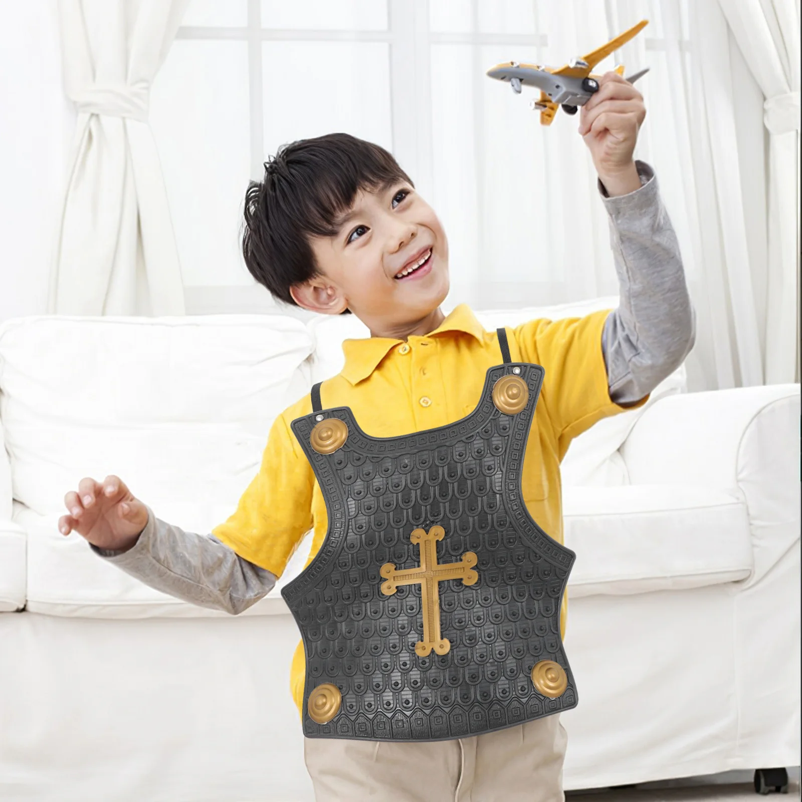 Kinder Ritter Kostüm Rüstung Kunststoff Schild Prop Leichte Tragbare Cosplay Party Spielen Ritter Kostüm für Jungen