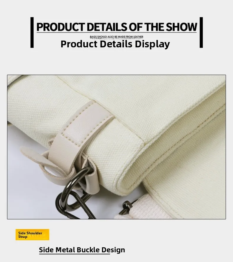 Bolso Bandolera Fujii Kaze Wind Canvas, Bolso de Estudio, Estilo Casual, Simple, de Moda para Mujer, para Uso Diario