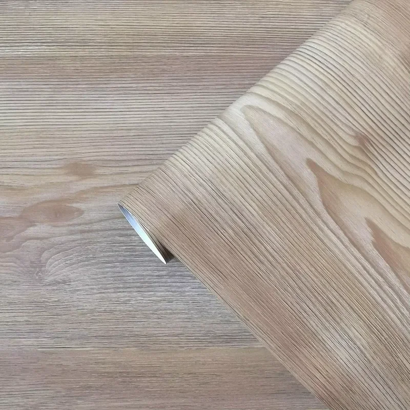 Pvc Oil-proof Wood Grain Self-adhesive Wallpaper for Kitchen Countertop Furniture Cabinet Renovation Decor Protective Film