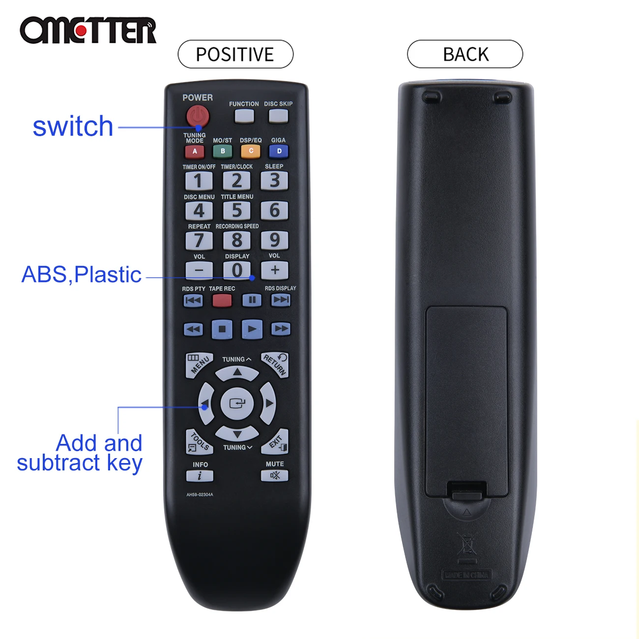 ใหม่ AH59-02304A รีโมทคอนโทรลสำหรับ SAMSUNG DVD MX-C830D MM-D330D AH5902304A MX-C630D MX-C730D