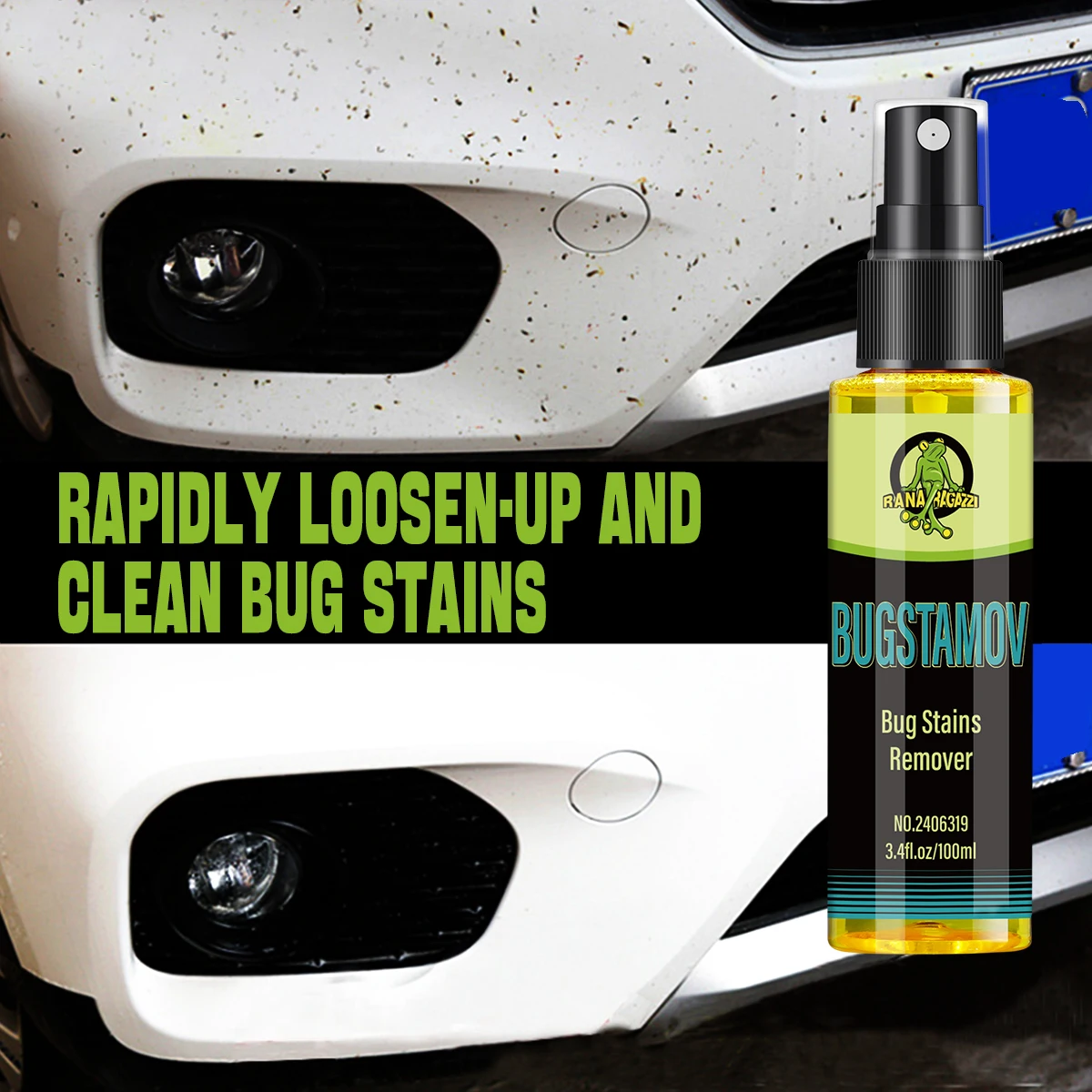 Insect resin and tree resin cleaner, bird dropping remover, and paint surface strong stain remover.