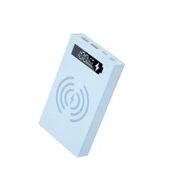 5*18650 Battery Power Bank Case Wireless Fast Charge Support Flat-head Battery DIY Shell Detachable Without Battery