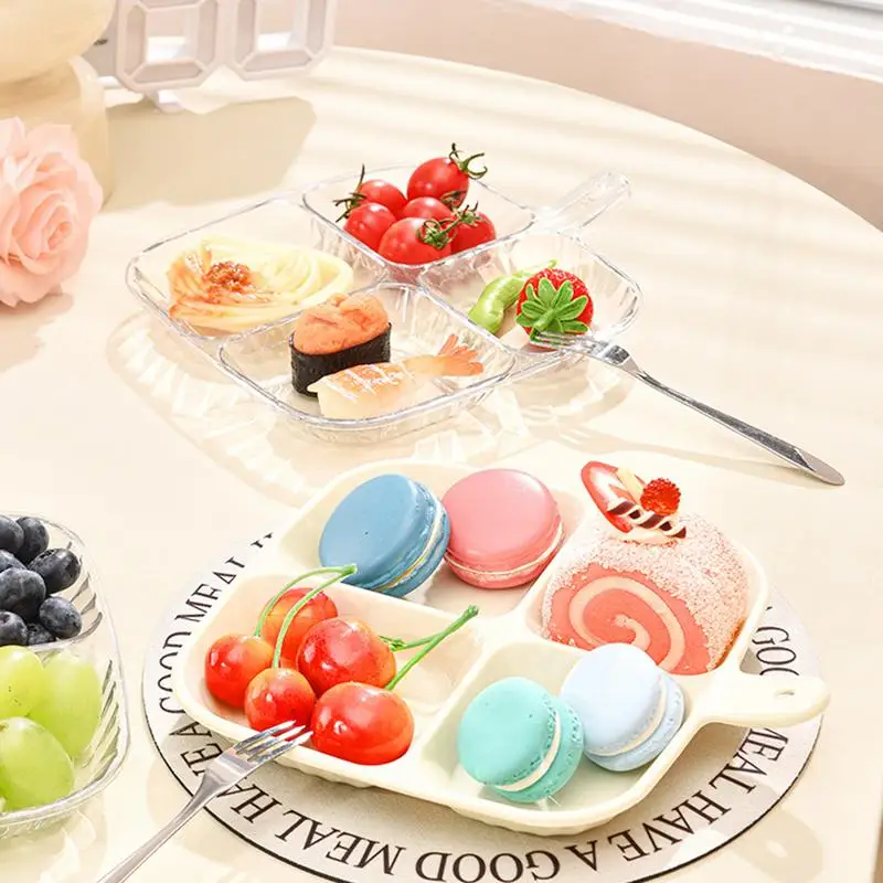 Multifunctional Fruit Plate for Adults, Divided Plates, Anti-Scalding, Weight Loss, Round, Bariatric Control, Meal Plate