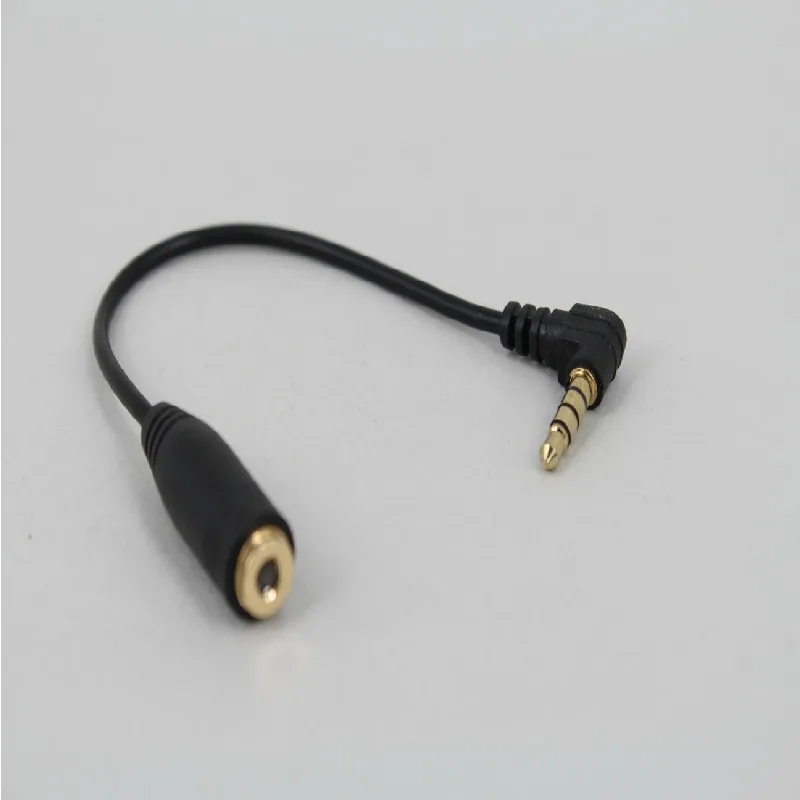 OMTP and CTIA Compatible Computer Audio Connector Adapter Cable for Mobile Phone Earphones and Earphones 90 °