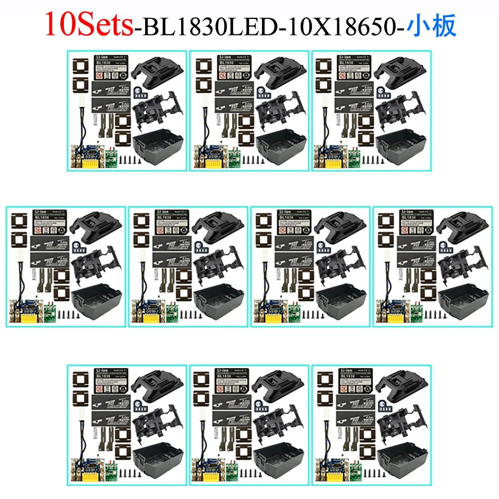 

BL1830 Li-ion Battery Case Charging Protection Circuit Board Box PCB For Makita 18V 3.0Ah 6.0Ah LED Battery Indicator BL1860 BMS