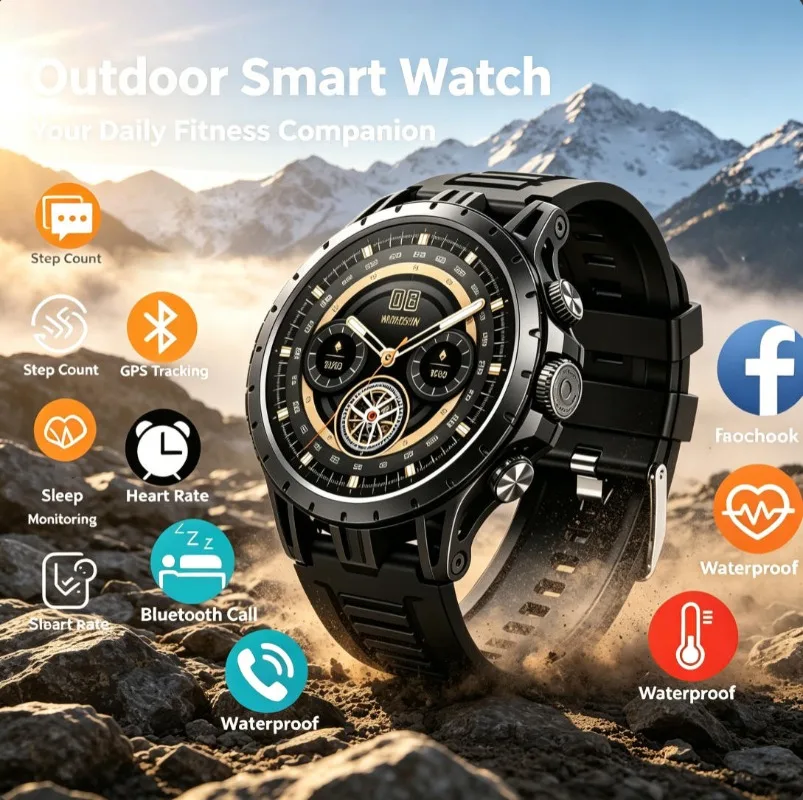 4G Full-Netcom SIM Card Smart Sports Watch, Supports Standalone Calls & HD Camera, Real-Time GPS Trajectory