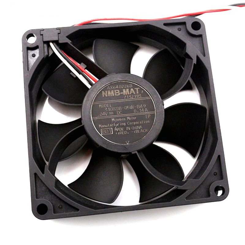 

Трехстрочный осевой охлаждающий вентилятор NMB 3108SB-05W-B49 8 см DC24V 0.14A