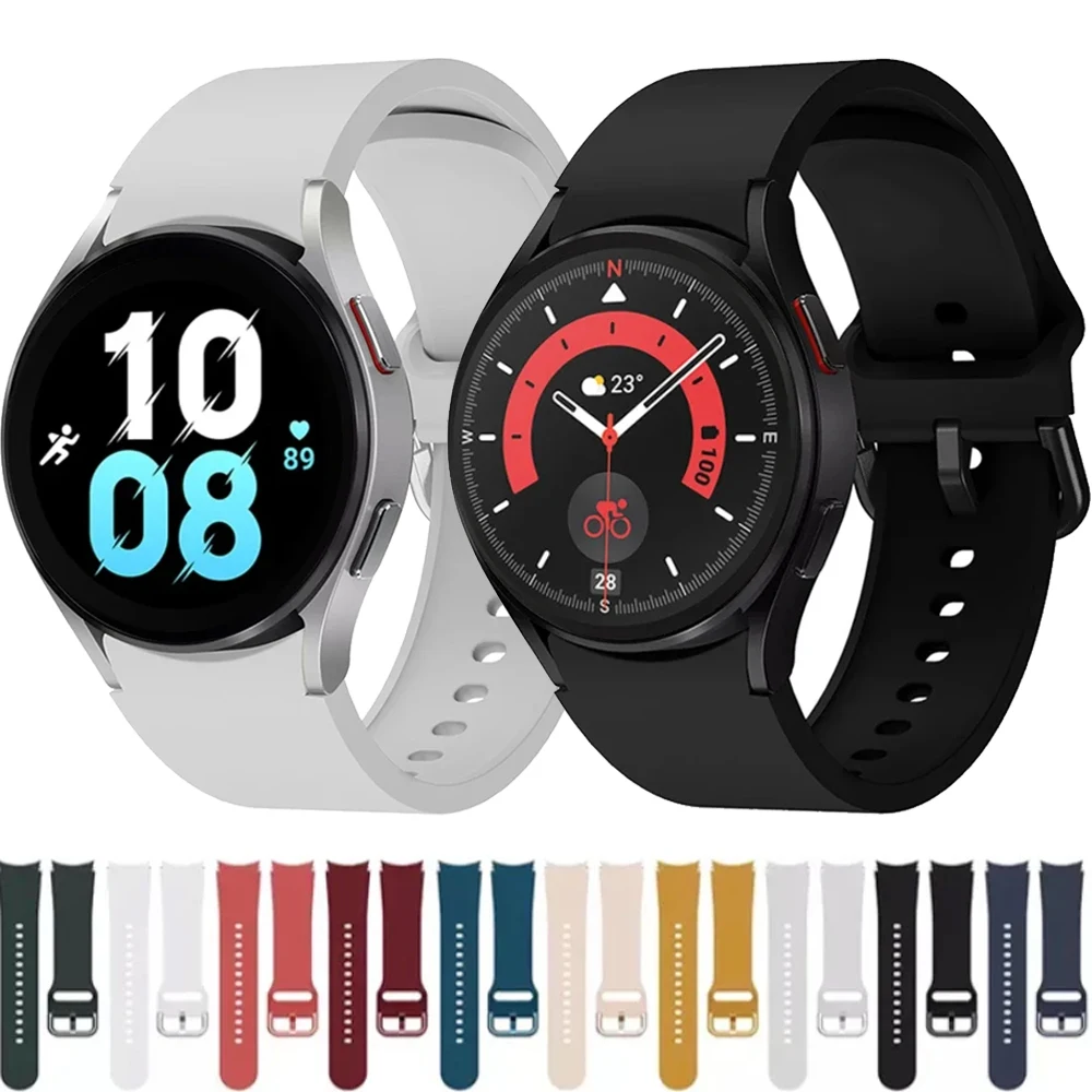 Silikonarmband für Samsung Galaxy Watch 7/6/5/4 40mm 44mm 5 Pro 45mm Armband Handgelenksband Galaxy Watch 4 6 Classic 47mm 43mm 46mm