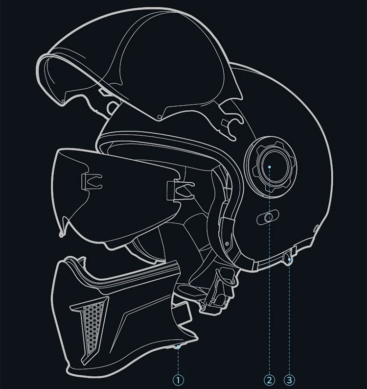 Modular Motorcycle Helmet Full Face Open Face Retro Helmets DOT ECE APPROVED CYRIL OP12A Capacete De Moto Masculino