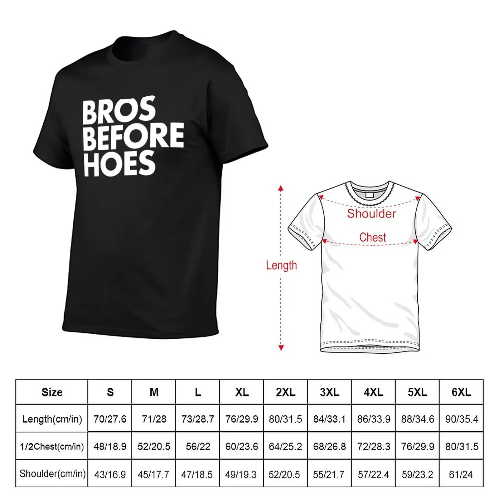 Bros Before Hoes - Trendy Cool Brother Mens Frat Fraternity Long Sleeve T-Shirt heavyweights slim fit t shirts for men