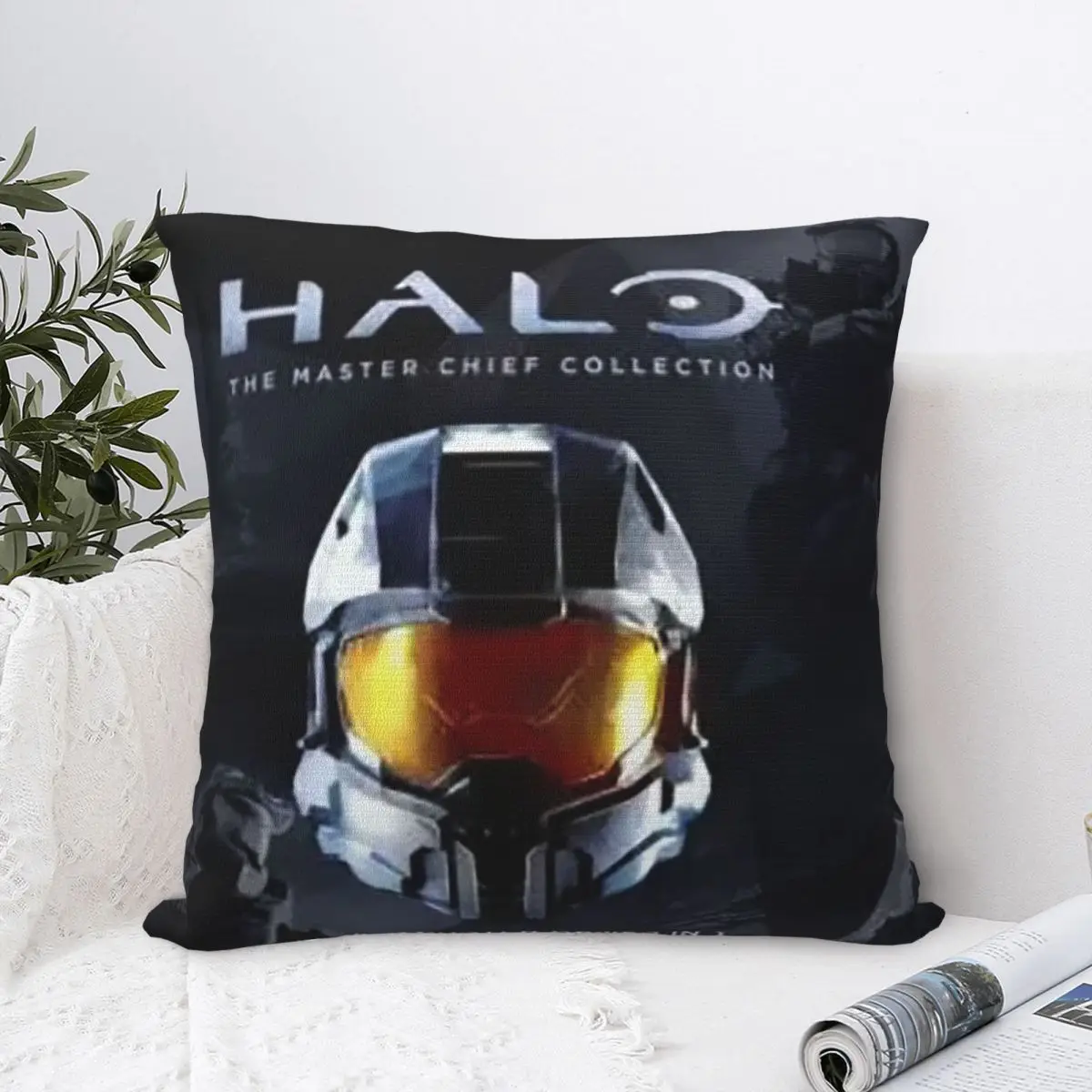 Master Chief 7 Square Pillowcase Polyester Pillow Cover Velvet Cushion Zip Decorative Comfort Throw Pillow For Home Living Room