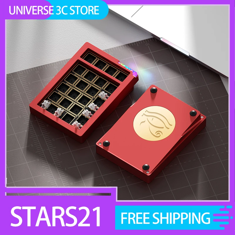 Weikav Stars21 Wireless Keypad Tri Mode Aluminum Alloy Custom Rgb Hot Swap 800mah Keyboard Support Qmk/Via For Pc Accessory Gift