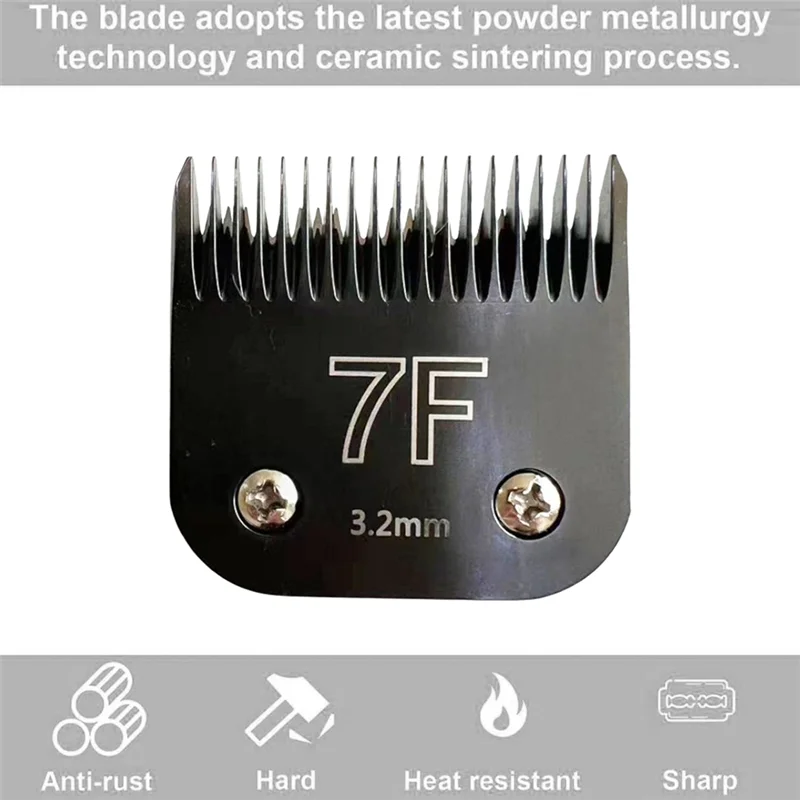 BAAG-For Wahl KM 10 For Andis AG/AGC/SMC/Oster A5/Classic 76 동물용 클리퍼 7F 3.2Mm 프로 탈착식 블레이드 교체 부품