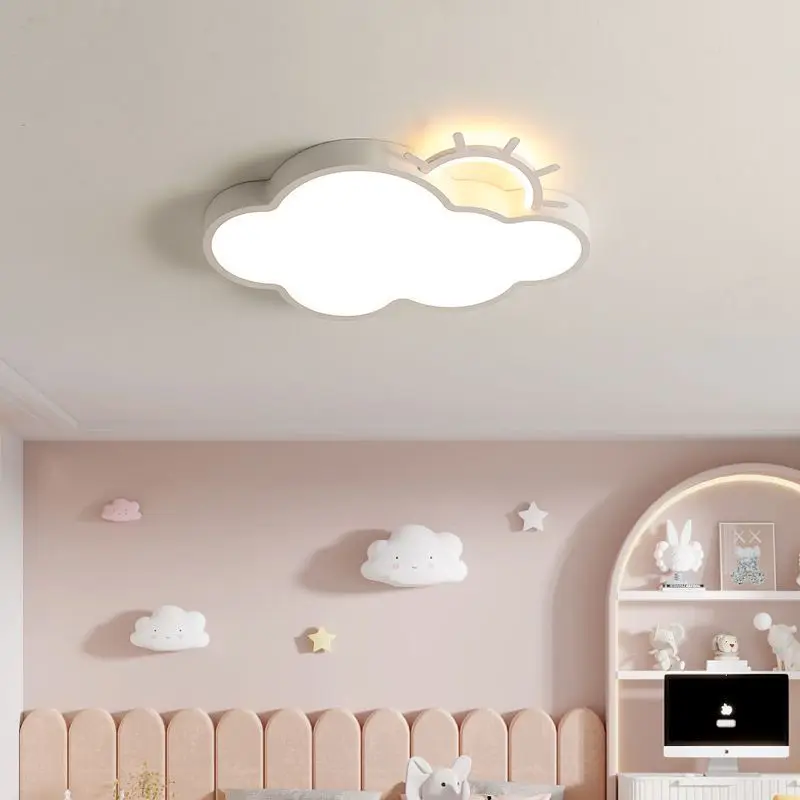 

White Cloud Led Ceiling Light For Children Room Bedroom Study Baby Nursery Deco Lustre Cartoon Chandelier Kids Room Ceiling Lamp