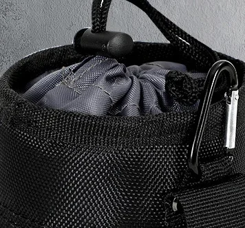 

Durable Black Tool Belt Pouch - Multi-Functional Screw & Nail Storage Bag, Thickened Wear-Resistant Organizer For Home Repairs