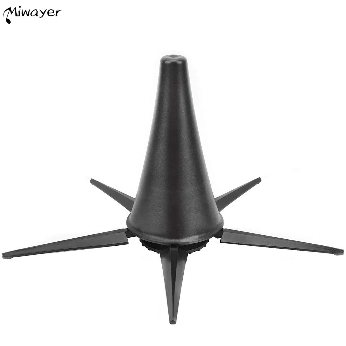 Miwayer Clarinet Stand Black Portable Holder Foldable Support Metal 5-Leg Stand Wind Instrument Accessory