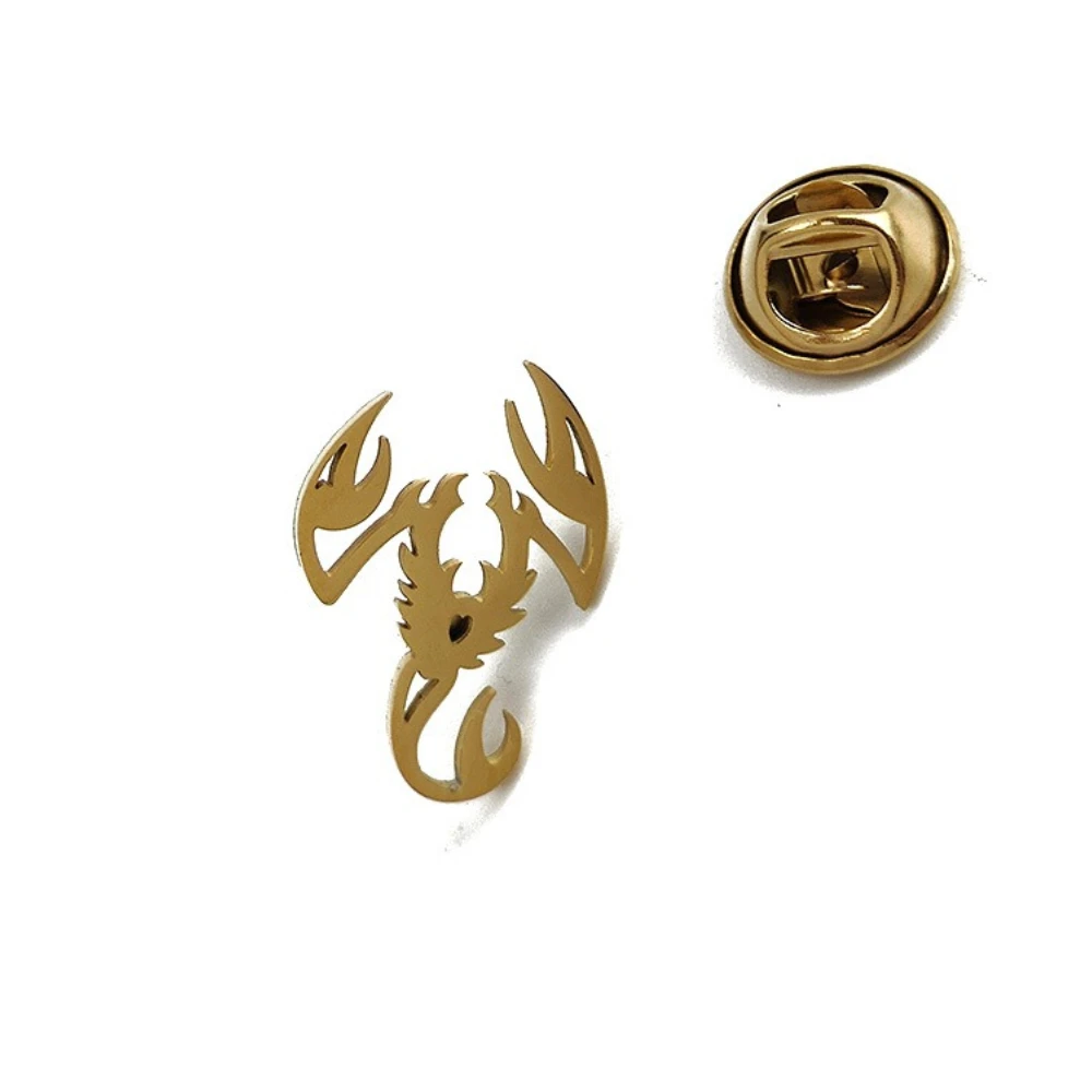 Punk Style Multicolored Scorpion Brooch Metal Hollowed Out Retro Style Dressing Pin Punk Style Clothing Bag Decorative Pin