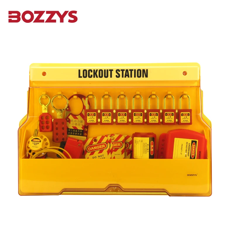 Bozzys Hot Selling Lockout Tagout Station Kit Voor Osha-Conform Lockout Veiligheidsprogramma Geschikt Voor Revisie Van Apparatuur