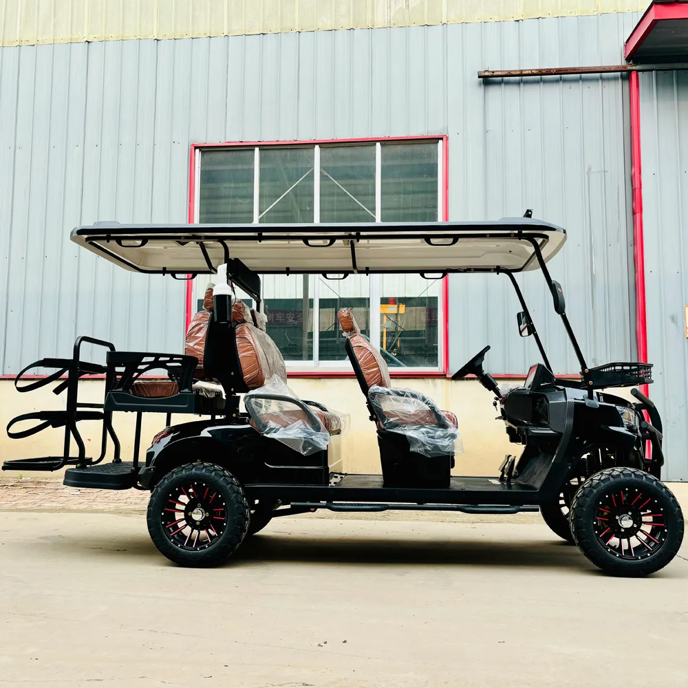 2024 MMC Newest 4+2 6 Seater Electric Carts Utility Vehicle Off Road Buggy for Sale 4000w 5000w Golf Carts Electric