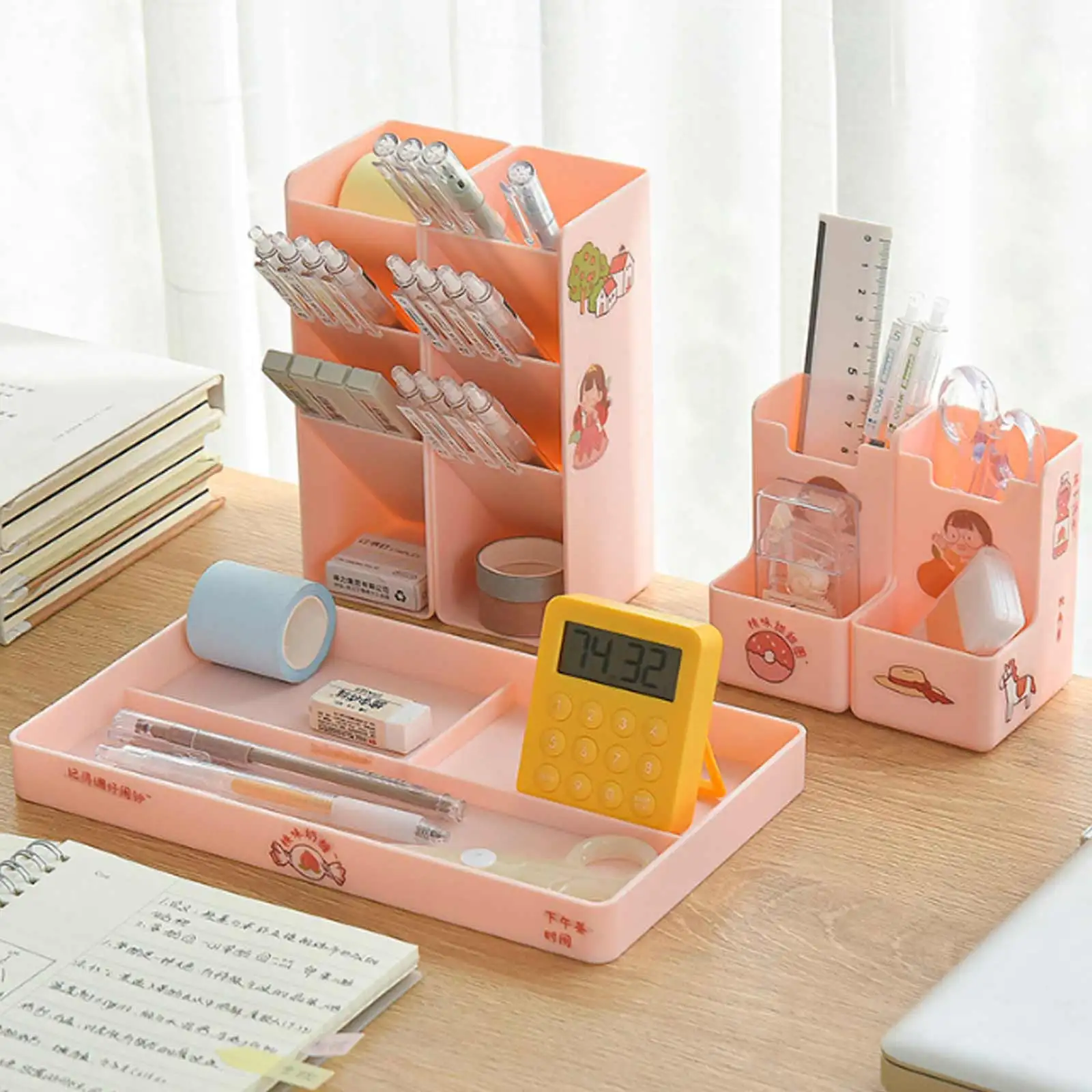 Pen Holder Organizer Freely Combinable Pen Stationery Desk Organizer Pen Holder Box for Kids Boys Girls Home School Office