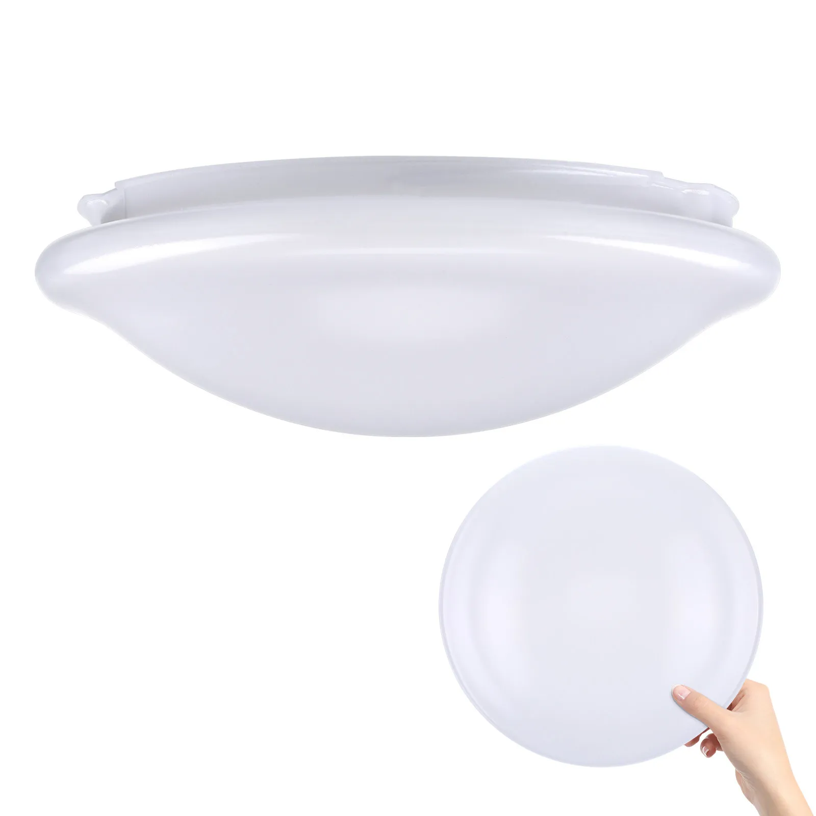 Ceiling Light Cover Plastic Round Lampshade for Indoor Spaces Bedroom Living Room Office Kitchen Hallway Soft Even Light