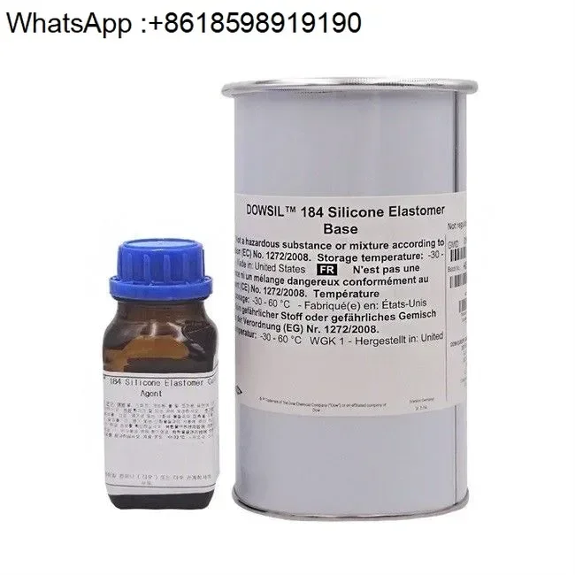 American Dow Corning DC184 PDMS الغراء البصري Dow Corning 184 واضح Polydimethylsiloxane مرنة بوتينغ الغراء