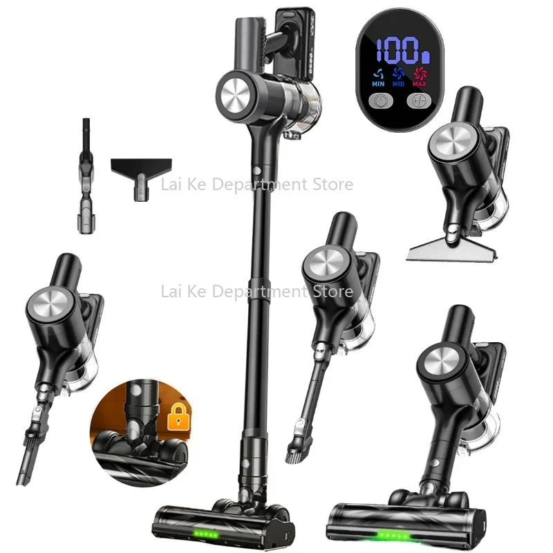 

500W 46KPA Cordless Handheld Vacuum Cleaner 55 Mins Runtime Self-Standing Wall Mount Charging Pet Hair Care for Household Use US