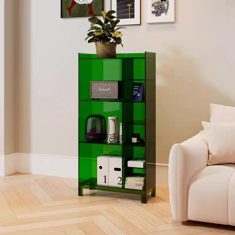 

Acrylic display stand against the wall Shelf Nordic minimalist living room small storage designer multi-layer floor bookcase