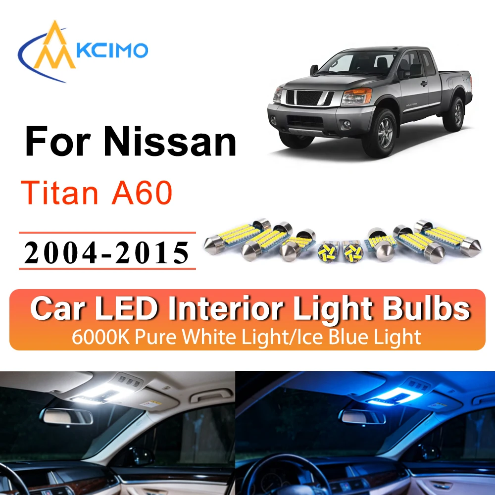 Canbus Error Free Interior LED Light For Nissan Titan A60 2004-2015 Sedan Map Dome Lamp Lighting Auto Accessories