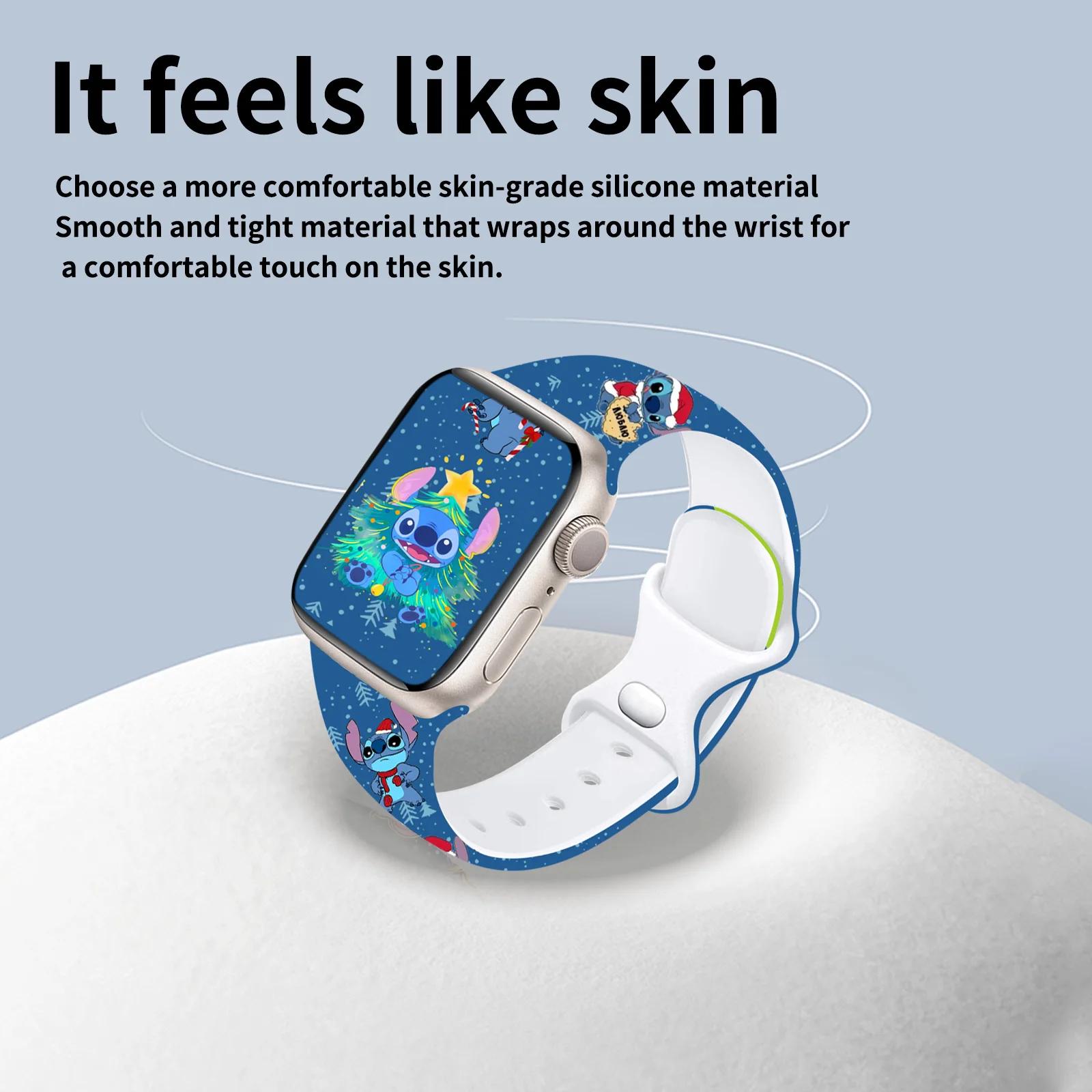 

Disney Christmas Series Watch Band for Apple Watch 11/10/9/8 Replaceable Silicone Band for Apple Watch 46mm 44mm 42mm 41mm 38mm