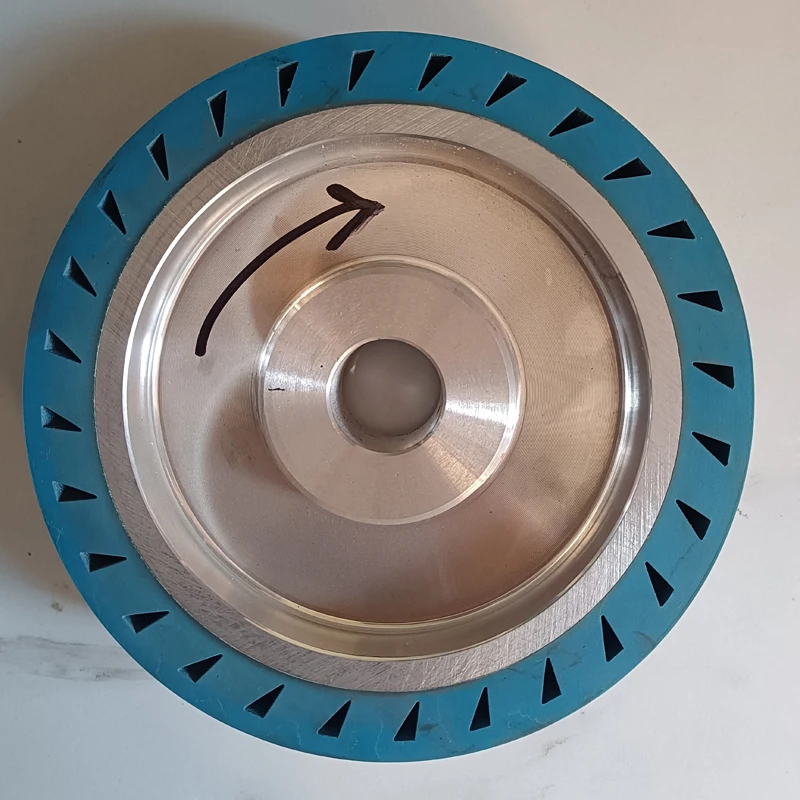 8 Zoll 200*50*32mm Zentrifugales Gummirad mit Aluminiumkern für Poliermaschine, Bandschleifrad, elastisches Metallwerkzeug – Detail 1