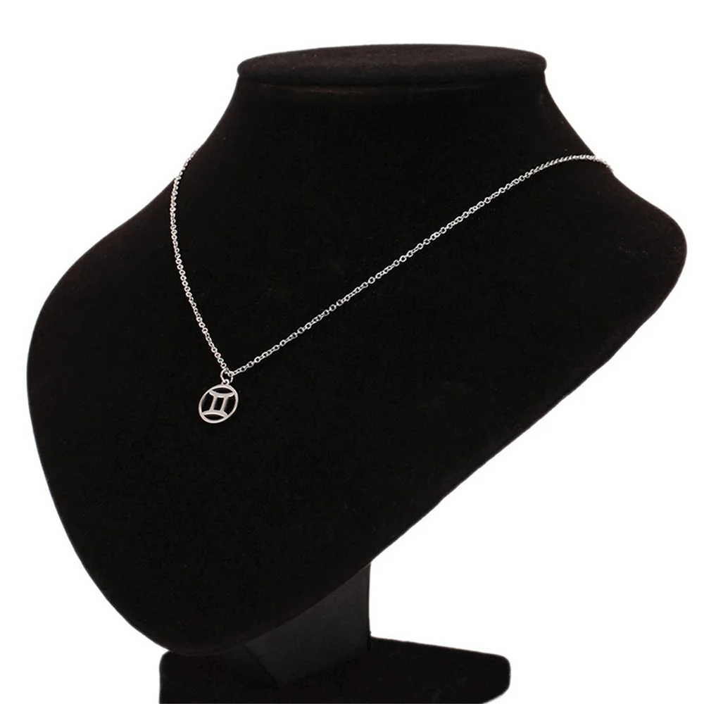 Edelstahl Hohl-out Stern Sternzeichen Halskette 12-Konstellation Anhänger Halskette Frauen Kette Halsband Männer Schmuck Geschenke – Detail 3