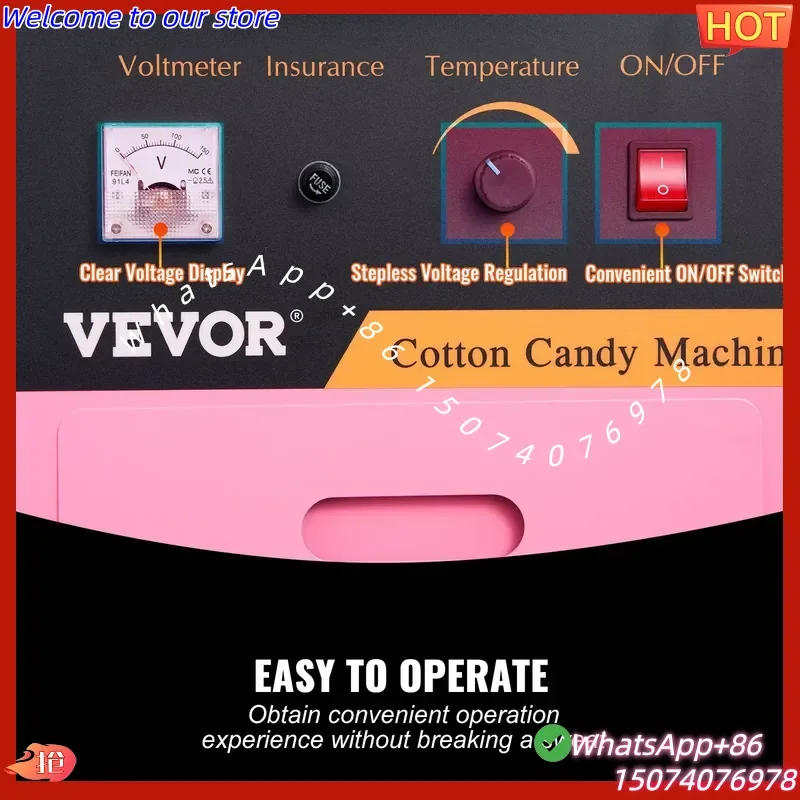 2026 On Sale Commercial Candy Floss Machine Pink Cotton Candyfloss Sugar Maker Cotton Candy Machine