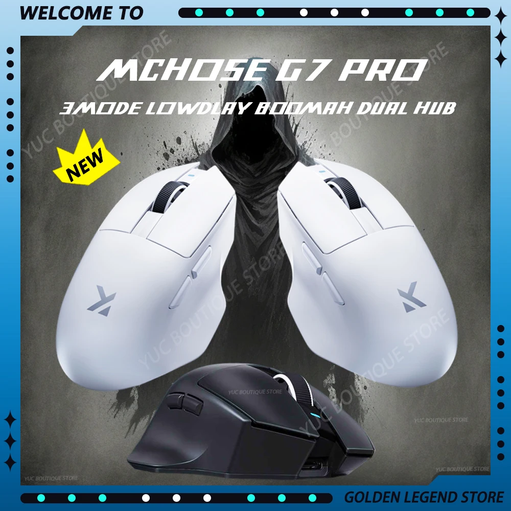 

MCHOSE G7 PRO E-Sports Gaming Mouse PAW3395 Low Delay Wireless Bluetooth 3-mode Custom Mice Pc Kits Gaming Accessory Ergonomics