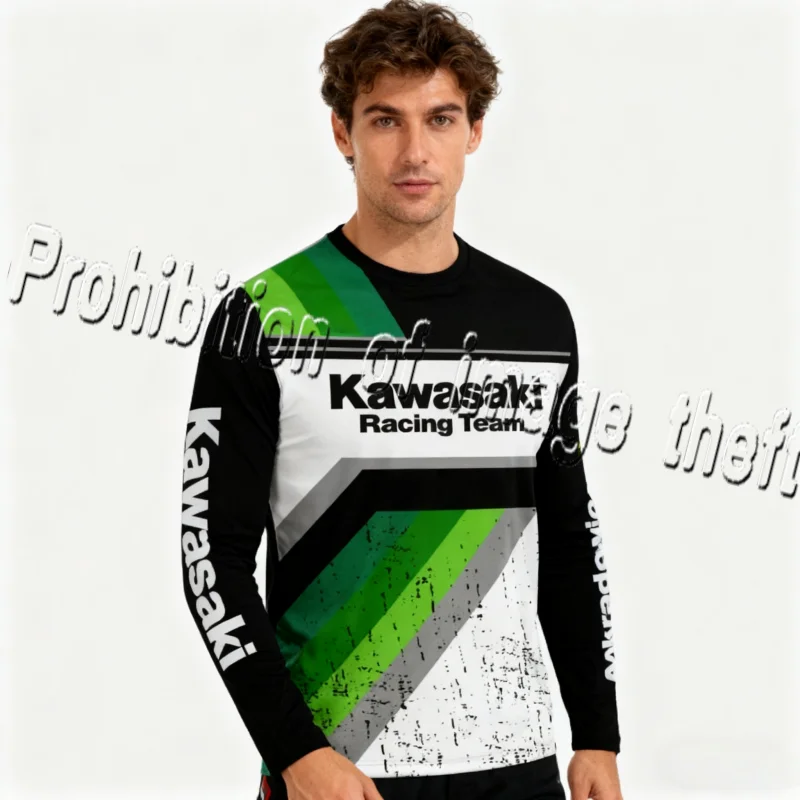 

Kawasaki Autumn and Winter Wind Resistant Long Sleeved Shirt, Windproof and Warm Men's Running, Fitness, Hiking Sports Top