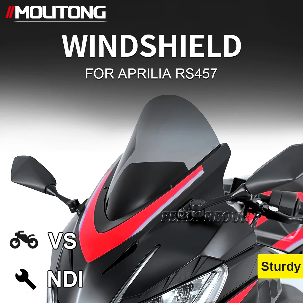 

Sport Windscreen for Aprilia RS457 2024-2025- Aerodynamic Front Windshield Shroud,OEM Fit Track Style Visor, New Model
