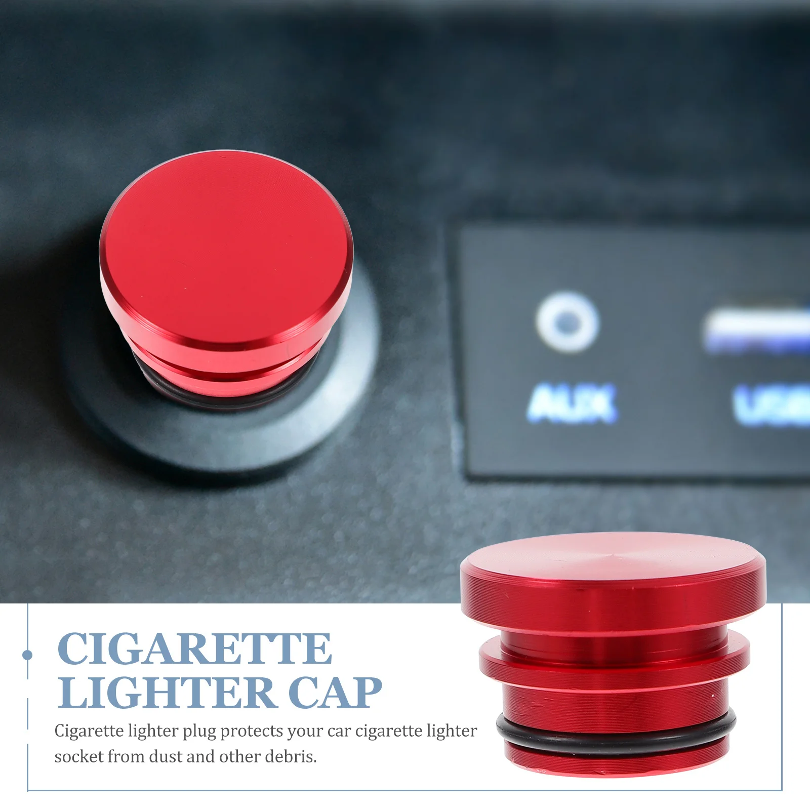 

4Pcs Cigarette Lighter Plug Car Socket Covers Aluminum Alloy Protective Caps Dustproof Automotive Accessories Car Accessories