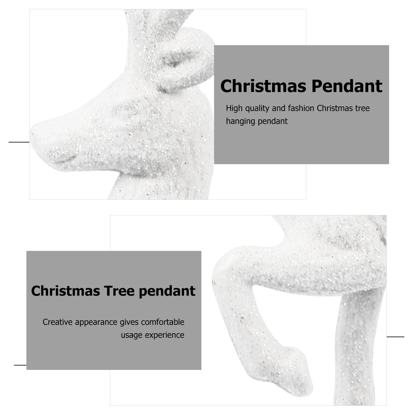 

2Pcs Lovely Deer Christmas Tree Pendant Hanging naments for Home Hotel Mall Window Decor Xmas Gadgets Festive Foam