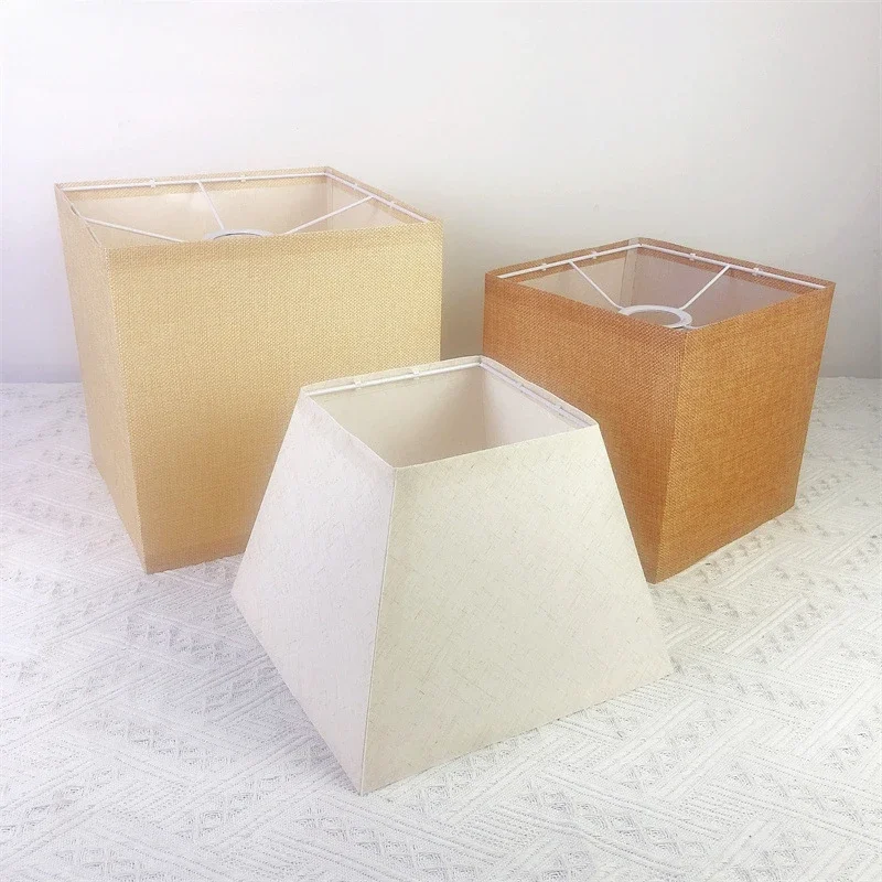 

Nice Square Trapezoidal Fabric Lampshade Detachable Lampcovers For Pendant Lamp Table Lamp Accessories