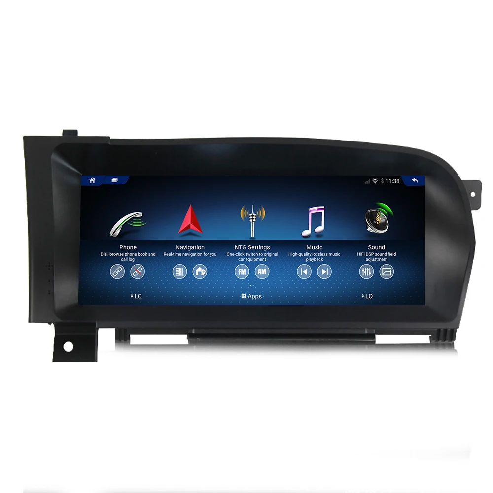 Qualcomm 8+128G Android 13 Car Video for Mercedes Benz S Class W221 W216 2006-2013 Auto Radio Stereo CarPlay GPS Screen HeadUnit