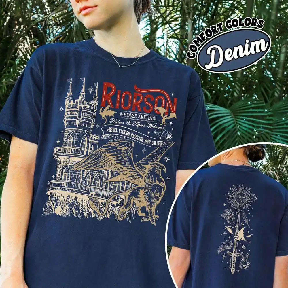 Vintage Xaden Riorson Comfort Shirt Iron Flame Fan Fourth Wing Dragon Rider Bookish Romantasy Y2K Top Dagelijks Trendy Streetwear