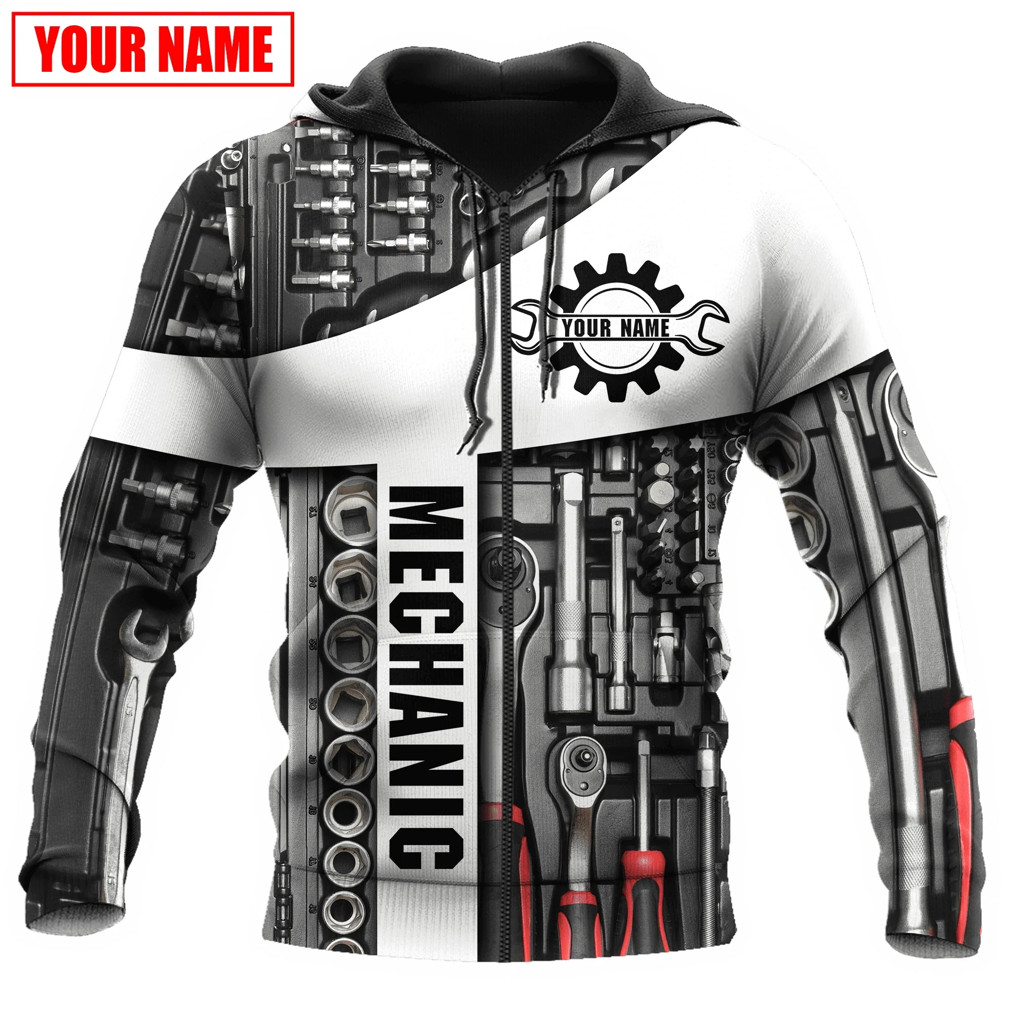 Personalized Name Mechanic 3D All Over Printed Men Hoodie Unisex Hooded sweatshirt Streetwear Casual zipper hoodies DK506