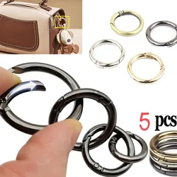 5Pcs 25/30/32/38MM Metal Spring Buckles Carabiner Hooks Handbag Clasp Stainless Steel Keyring Snap Gate O Ring Camping Clasp