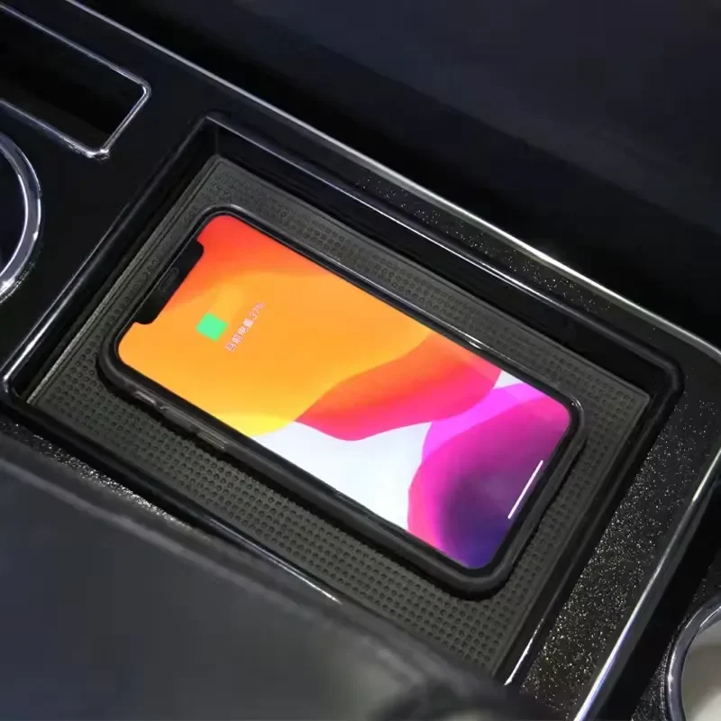 Car Storage Armrest Box Universal Rear Armrest with LED Light and USB Socket for Commercial Vehicle Wireless Charging Pad